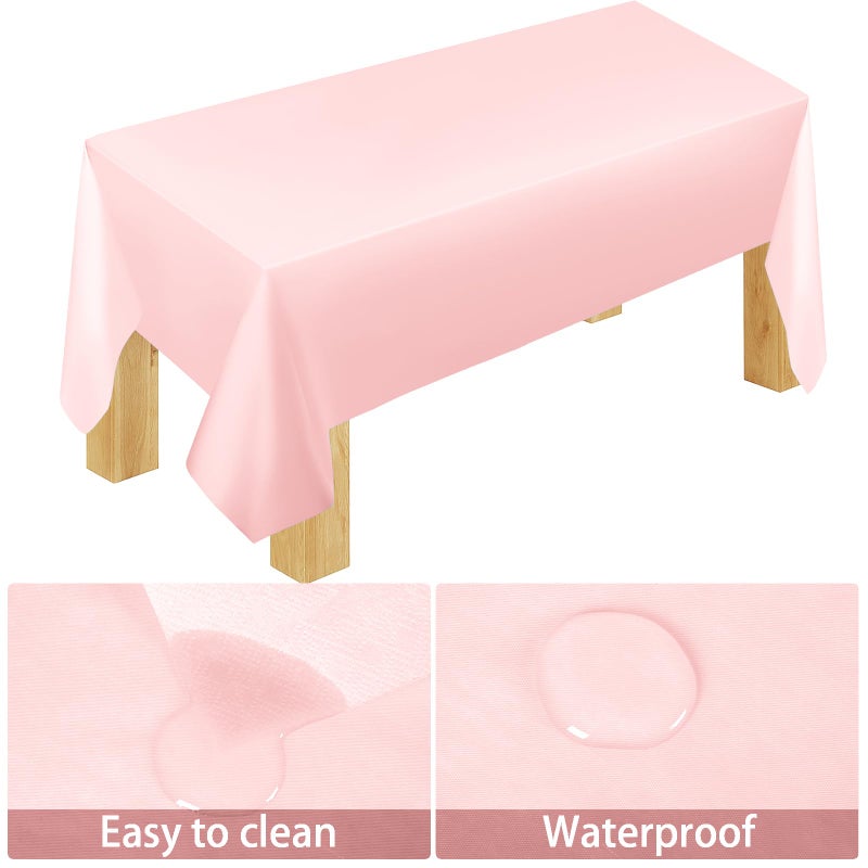 TWOWYHI 229PCS Pink Party Supplies Set Paper Disposable Plates Cups Plastic Spoons Forks Knives Pink Napkins for 30 Guests Disposable Party Dinnerware Sets for Wedding Birthday Parties - Image 3