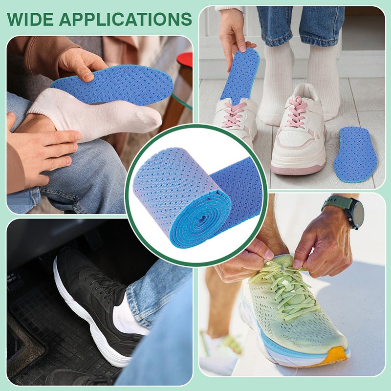 4pcs Sponge Insole Flat Cornflower Blue 93x3.5mm about 1.5m/pc - Image 5