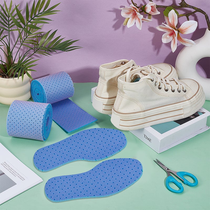 4pcs Sponge Insole Flat Cornflower Blue 93x3.5mm about 1.5m/pc - Image 4