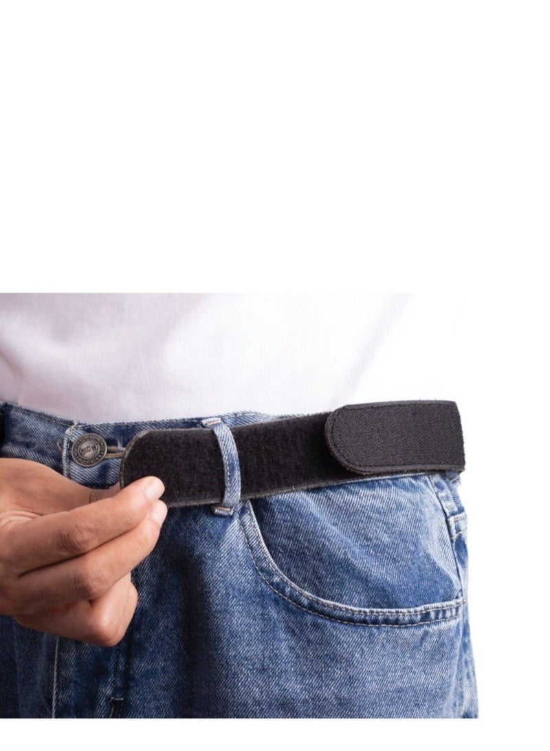 Ar supply Ar Comfort Belt X2 by Arij Bags | Genuine Leather No Buckle Belt, Pants Waist Adjuster, Velcro Closure (Havan) - Image 4