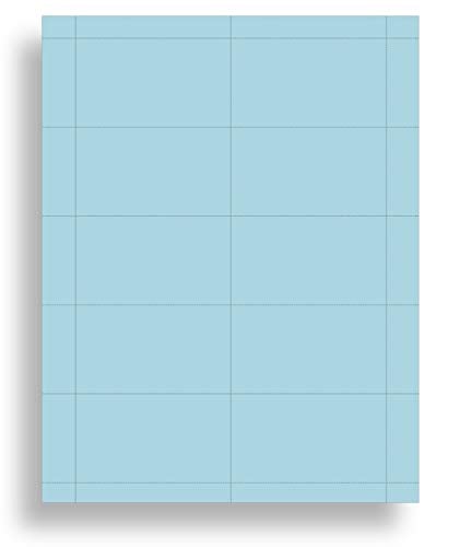 Desktop Publishing Supplies Colored Business Cards - 25 Sheets / 250 Business Cards - Inkjet & Laser - 10 per sheet (Plain Blue) - Image 2