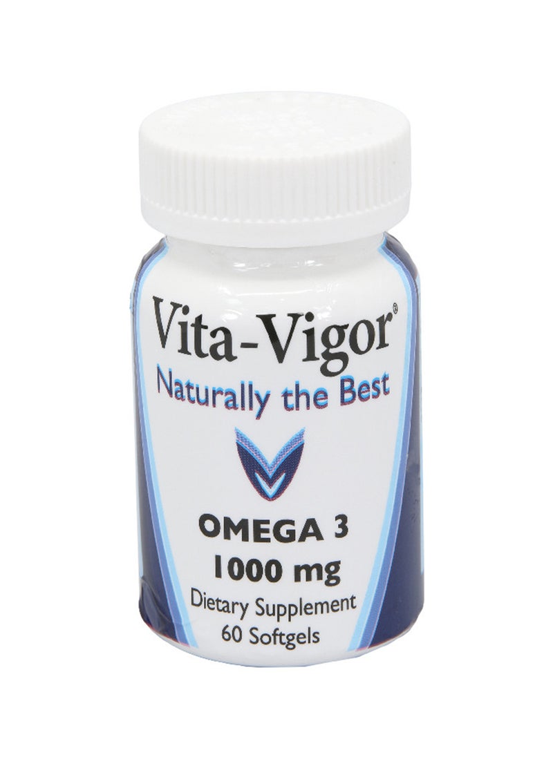 Vita-Vigor Omega 3 1000Mg 60 Softgels  - Image 1