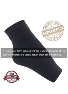 Bukela Ankle Compression Sleeve, for Sprained Ankles, Open Toe Сompression Socks Breathable Elastic Thin Ankle Brace for Swelling, Plantar Fasciitis, Sprain, Nano Brace for Women and Men (Black-M)  - Image 5