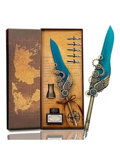 Y&D Feather Pen Calligraphy and Ink Set Antique Quill Refillable Dip Pens for Writing, Drawing, Signature, Wedding, Birthday Gifts, Retro Decoration  - Image 1