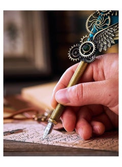 Y&D Feather Pen Calligraphy and Ink Set Antique Quill Refillable Dip Pens for Writing, Drawing, Signature, Wedding, Birthday Gifts, Retro Decoration  - Image 3