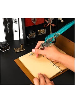 Y&D Feather Pen Calligraphy and Ink Set Antique Quill Refillable Dip Pens for Writing, Drawing, Signature, Wedding, Birthday Gifts, Retro Decoration  - Image 2