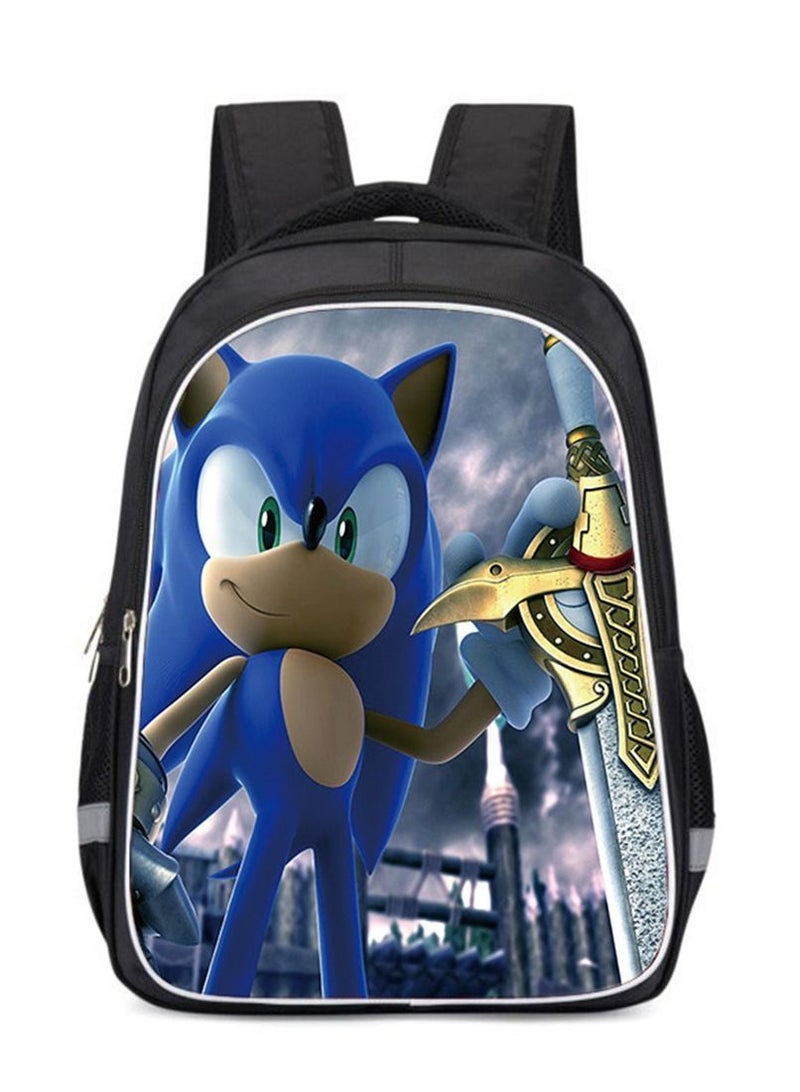Sonic the Hedgehog Backpack Daypack Schoolbag Teen Boys School Book bag