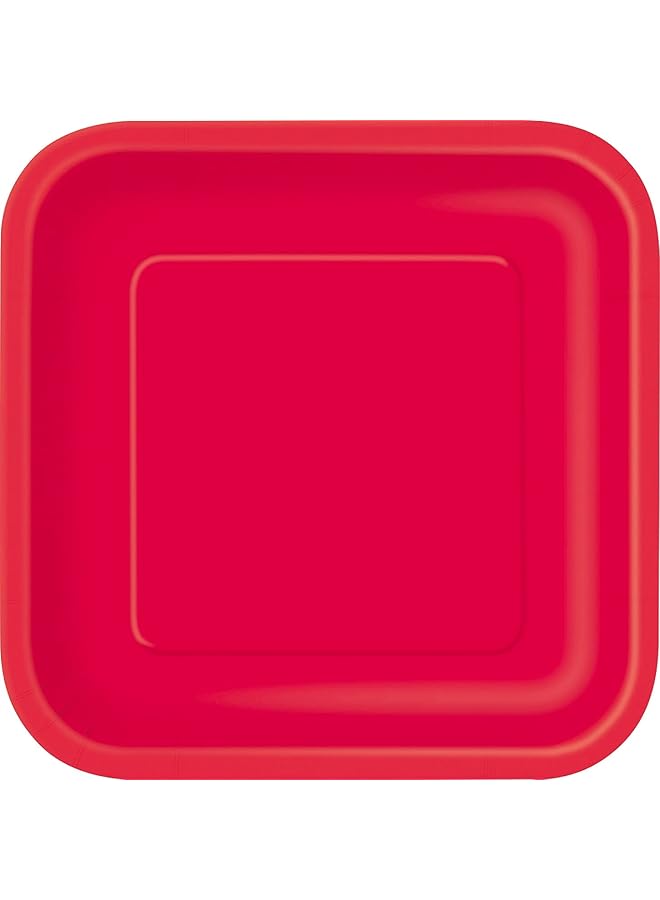 يونيك طبق مربع أحمر ياقوتي مقاس 9 بوصات - Image 1