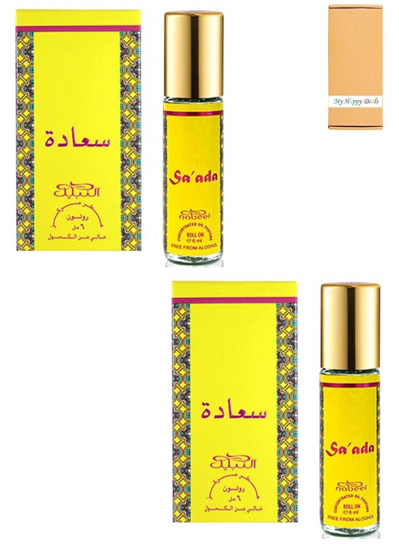 Nabeel 2 Pcs Nabeel Saada Alcohol Free Roll On Oil Perfume 6ML - Image 1