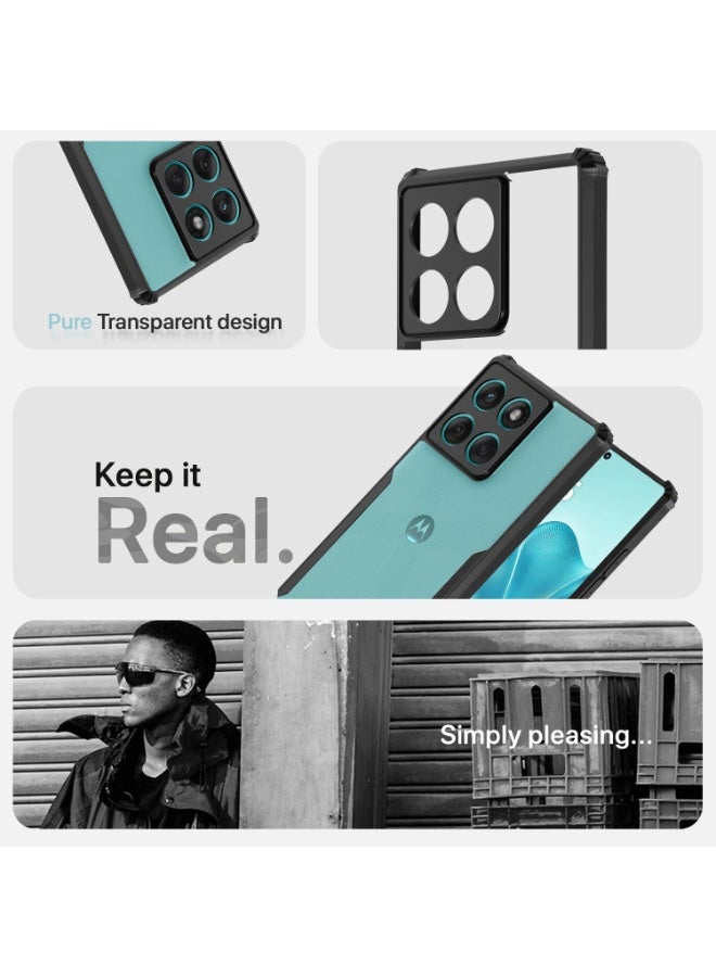 Moto Edge 70 5G Back Cover Transparent Crystal Clear Hard PC Back Case with TPU Bumper, Drop Protection Case Cover for Moto Edge 70 5G - Image 5