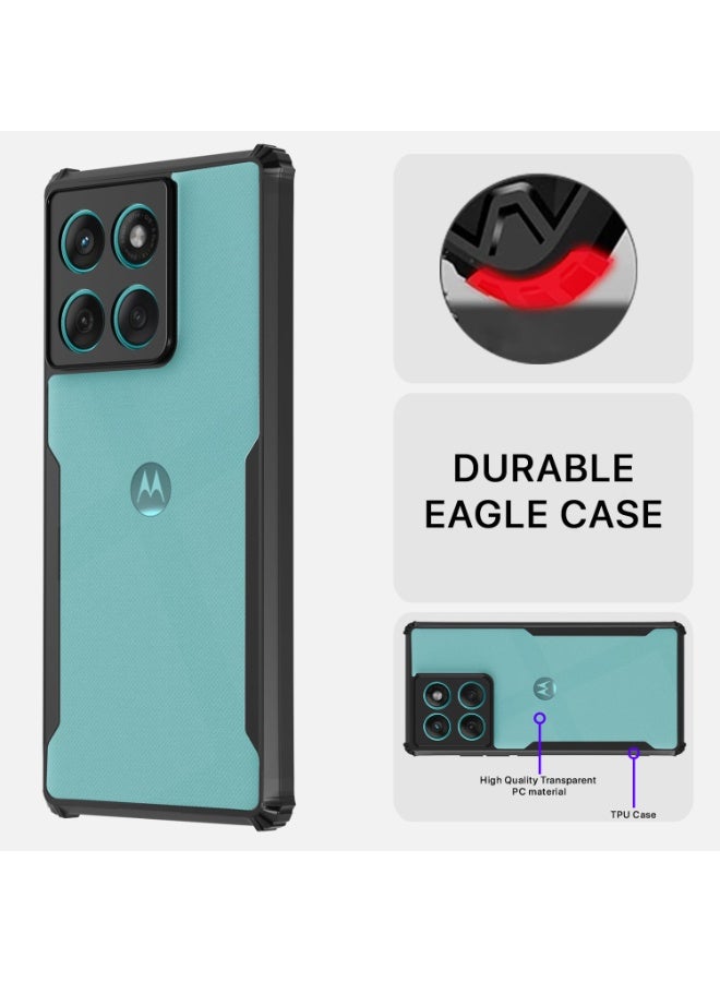 Moto Edge 70 5G Back Cover Transparent Crystal Clear Hard PC Back Case with TPU Bumper, Drop Protection Case Cover for Moto Edge 70 5G - Image 4