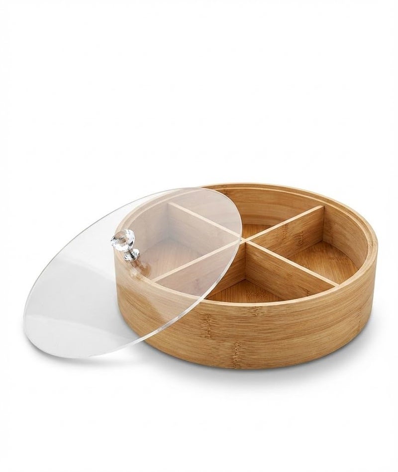 Next Store Tasali and Sweets Serving Tray Kitchen Use Natural Beech Wood Transparent Lid