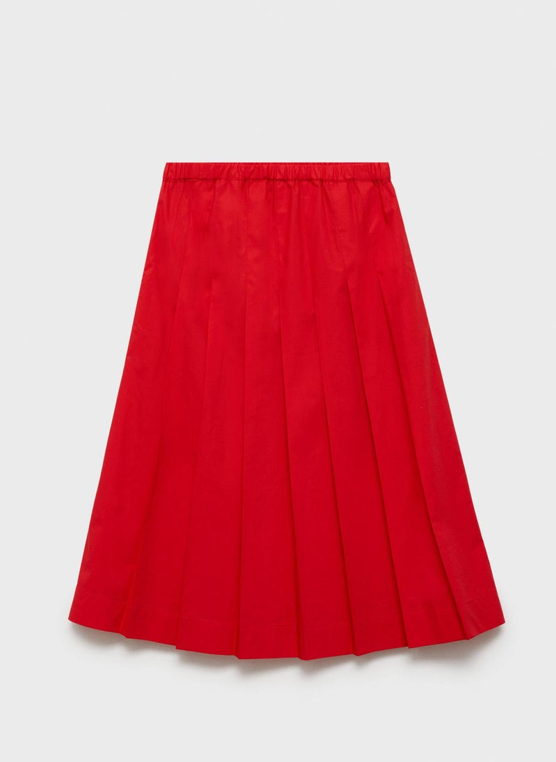 MANGO Cotton Pleated Skirt  - Image 5
