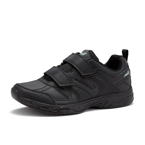 Avia Avi-Union II Strap Non Slip Shoes for Men, Hook and Loop Mens Walking Shoes with Memory Foam - Black, 13 Medium - Image 1