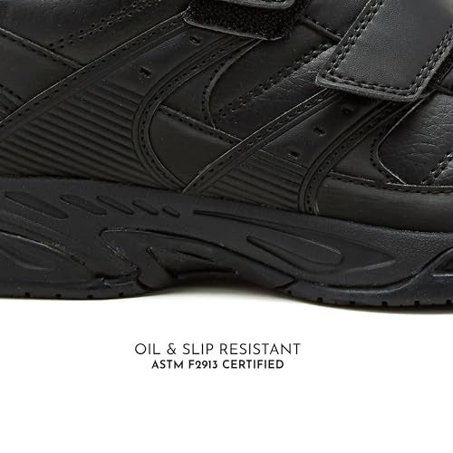 Avia Avi-Union II Strap Non Slip Shoes for Men, Hook and Loop Mens Walking Shoes with Memory Foam - Black, 13 Medium - Image 3