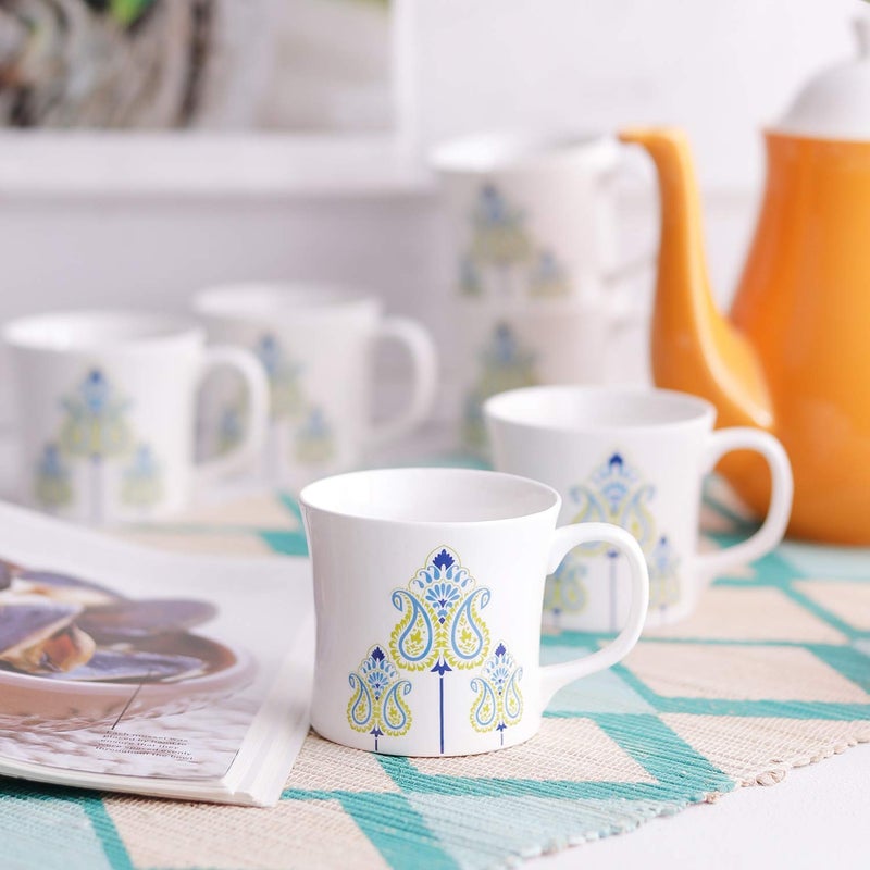 Clay Craft Fine Ceramic Coffee Mugs Set of 6 Perfect for Kitchen and Home Decor - Image 1