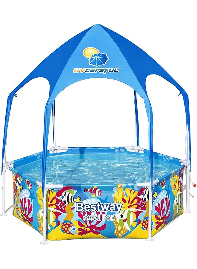 Bestway 6' X 20" 1.83M X 51Cm Splash In Shade Play Pool - Image 1