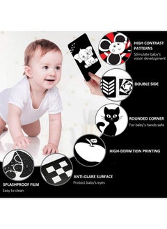 Fat Brain Toys High Contrast Flash Cards For New Born Children -Educational Black & White 24 Objects | Visual Stimulation And Sensory Development For Infants | Montessori Sensory Cards  - Image 2