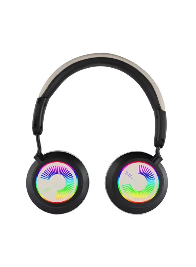 Kisonli A7 Bluetooth Headphones - 40mm Drivers - 350mAh Battery - Up to 8 Hours Playback - Supports TF and AUX - High-Quality Sound - Yellow - Image 2