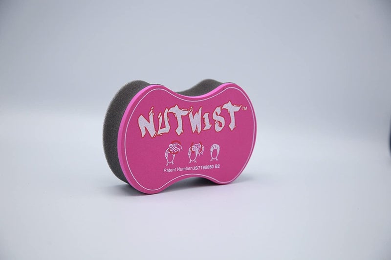 Nudred NuTwist Dread Twist Hair Sponge for Curls Black Men, Coils, and Twists - Hair Twisting Sponge Barber's Curling Care Brushes for Afro Curly Freeform Dreads, Curls Large Holes, Pink - Image 4