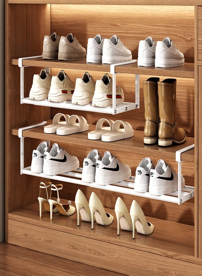 XIANGLV 2-Pack Expandable Shoe Rack & Hanging Shoe Organizer, Adjustable Under Shelf Storage for Closet, 16.5"-31.5" Space Saving Rack for Closet Pantry Laundry Room - Image 2