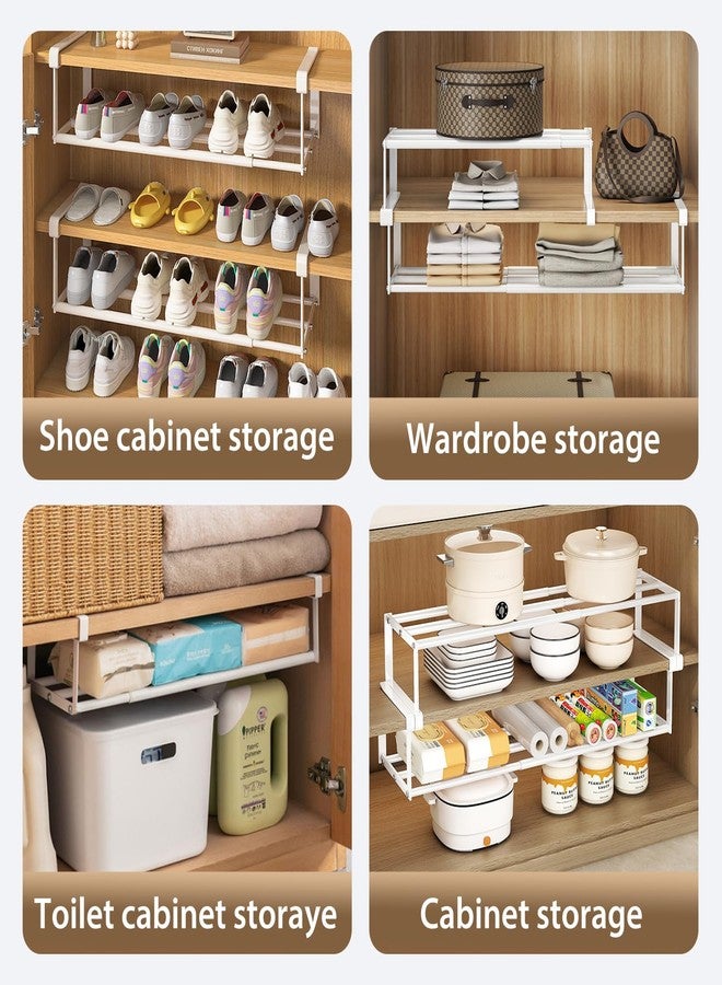 XIANGLV 2-Pack Expandable Shoe Rack & Hanging Shoe Organizer, Adjustable Under Shelf Storage for Closet, 16.5"-31.5" Space Saving Rack for Closet Pantry Laundry Room - Image 5