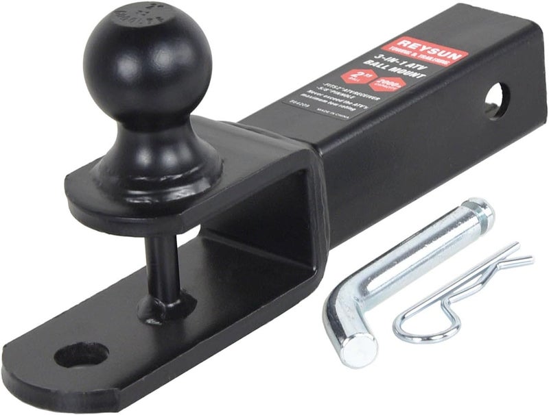 REYSUN 864209 3 in 1 ATV/UTV Trailer Hitch Towing Ball Mount with 2 inch Trailer Ball, Fits 2 inch Hitch Receiver… - Image 2