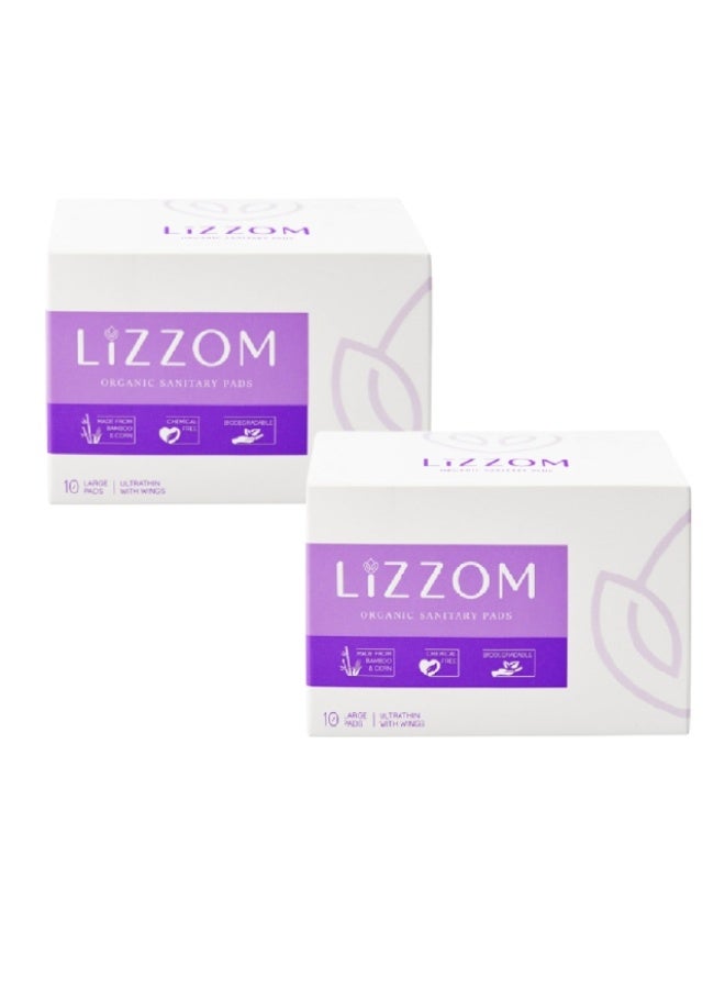 Sanitary Pads, Ultra Thin (Large) - 2 x 10Pcs, UAE