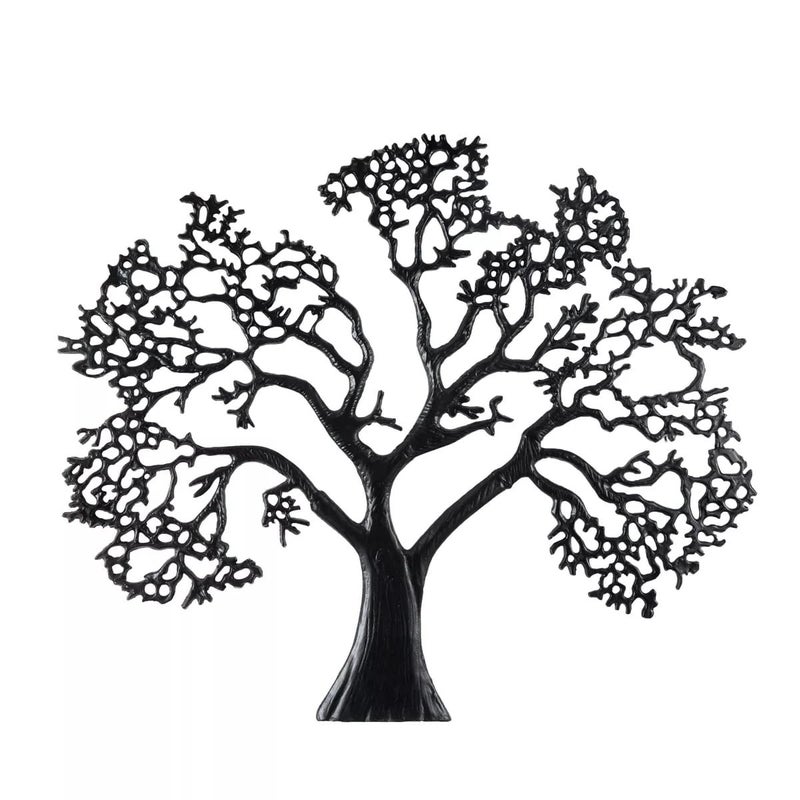 BLIND SHOP 41x50 METAL Tree Large Textured Wall Decor Black Contemporary Style Vertical Orientation Nature Artwork