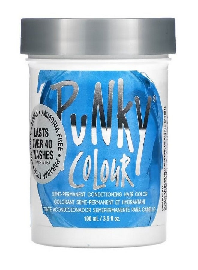 Punky صبغة شعر شبه دائمة مرطبة باللون الأزرق البحري 3.5 أونصة سائلة 100 مل - Image 1