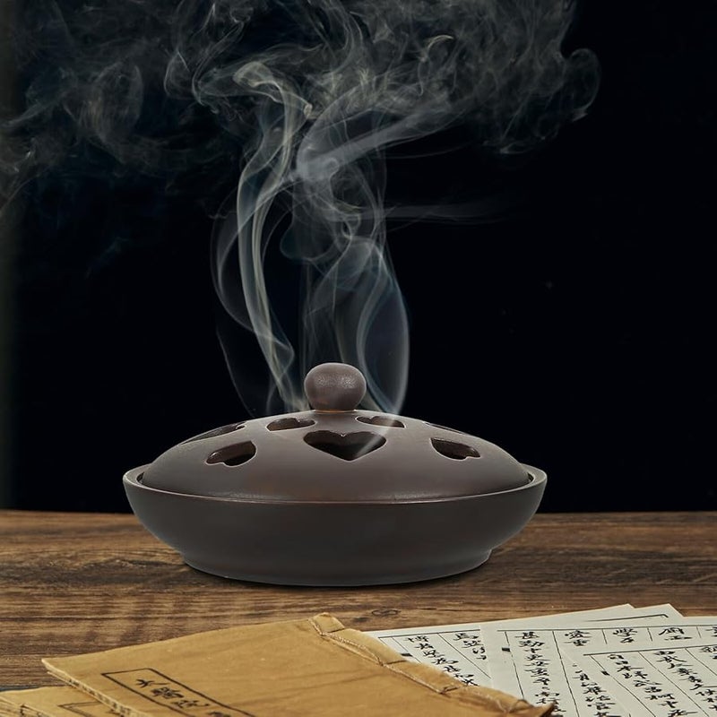 حامل مبخرة سيراميك كلاسيكي للاسترخاء المنزلي والتأمل والعلاج العطري - Image 5