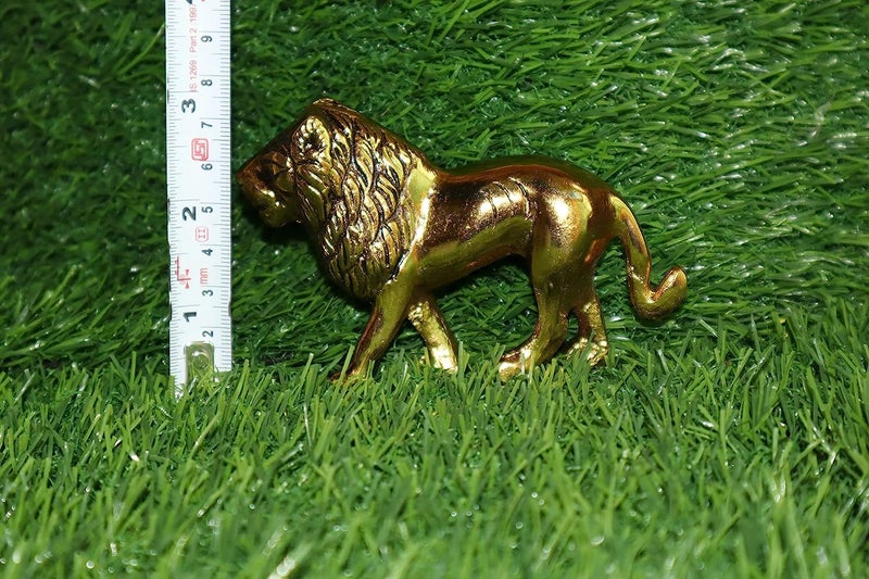Salvus App SOLUTIONS Salvus APP SOLUTIONS Metal Lion Showpiece for Home Decor: Regal Symbol of Strength, Grace, and Wild Majesty (Golden_4x3 inch)  - Image 3
