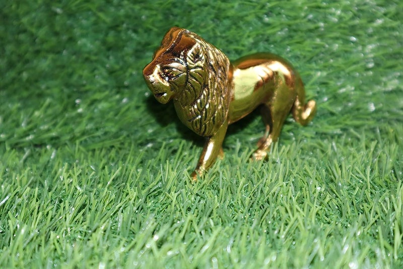 Salvus App SOLUTIONS Salvus APP SOLUTIONS Metal Lion Showpiece for Home Decor: Regal Symbol of Strength, Grace, and Wild Majesty (Golden_4x3 inch)  - Image 1