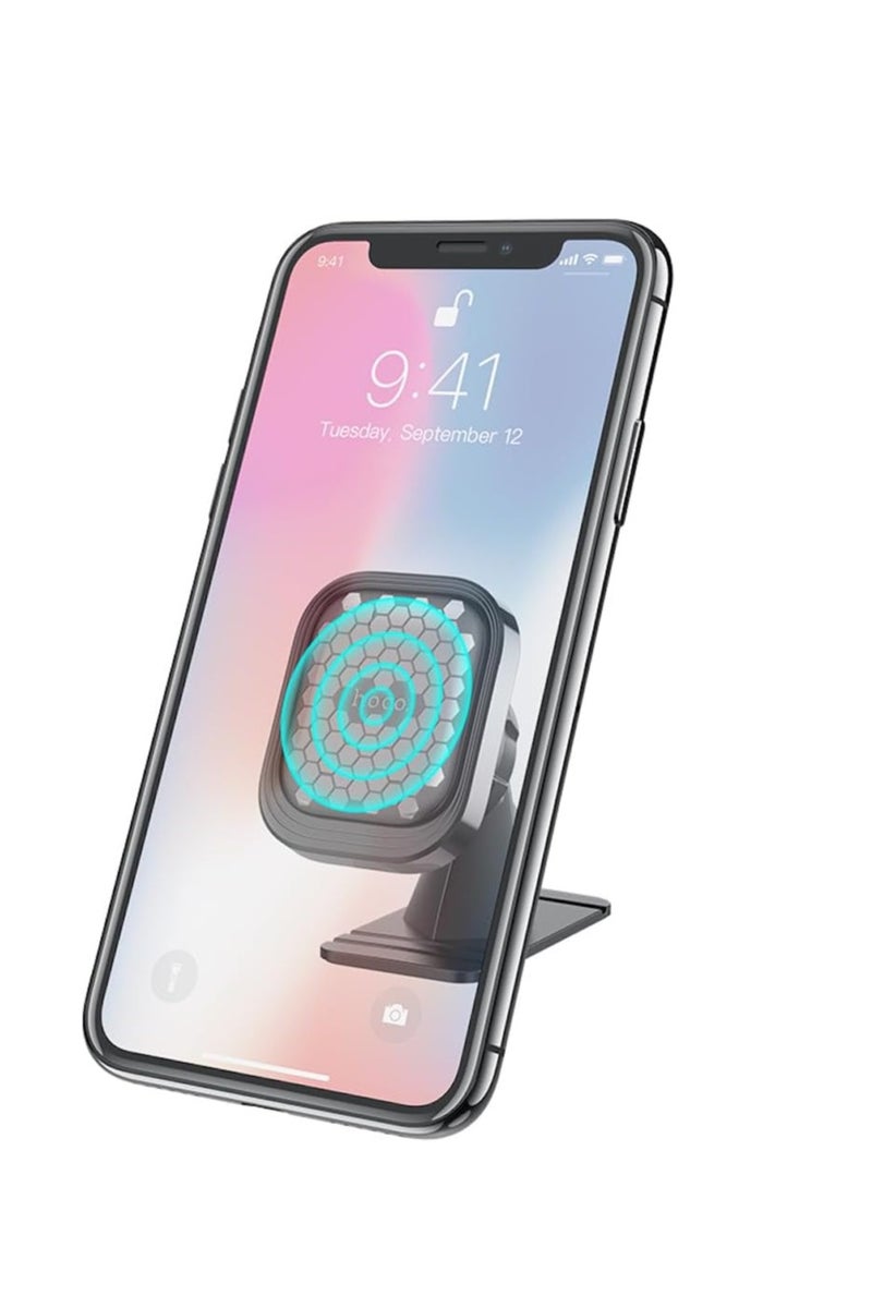 Hoco S47 Fuerte Series Magnetic Car Dashboard Phone Holder , Suitable for 4.7 - 6.5 inch Mobile phones - Black - Image 4