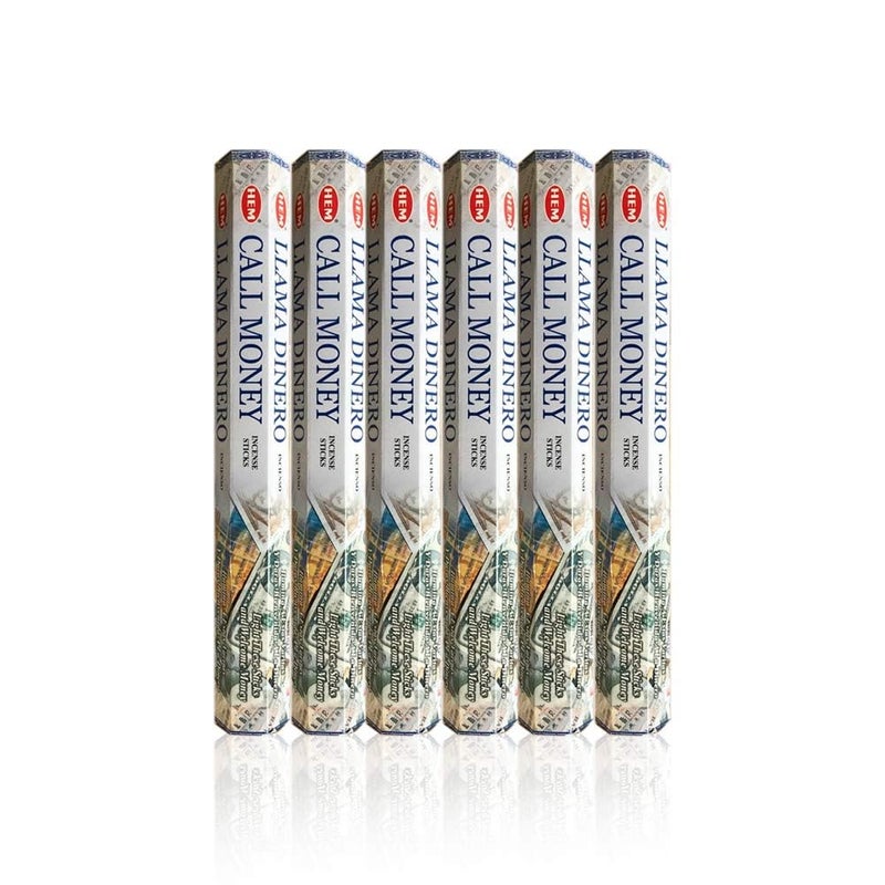 Inspire Dream Play Call Money 6 Boxes of 20  120 Hem Incense Sticks Bulk Case Retail Display Box