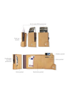 C-secure Anti-Skimming Slim Minimalist Dutch Design Genuine Italian Leather  RFID Card Holder Wallet  - Image 3