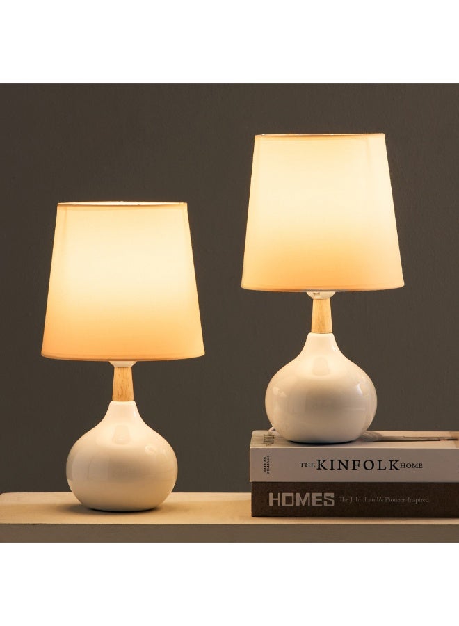 Home Box Ashra 2-Piece Ceramic Table Lamp Set 40 X 19 Cm  - Image 4