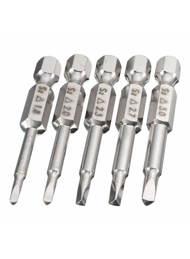 Mesee 5 Pcs Magnetic Triangle Head Screwdriver Bits, S2 Steel with 1/4 Hex Shank, 50mm length - Image 1