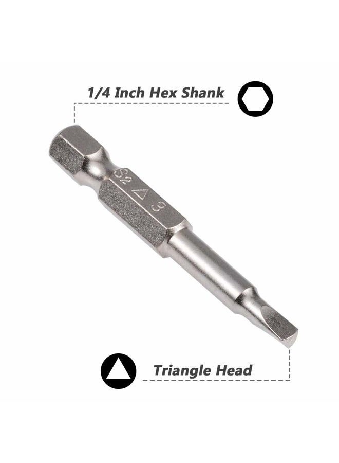 Mesee 5 Pcs Magnetic Triangle Head Screwdriver Bits, S2 Steel with 1/4 Hex Shank, 50mm length - Image 3