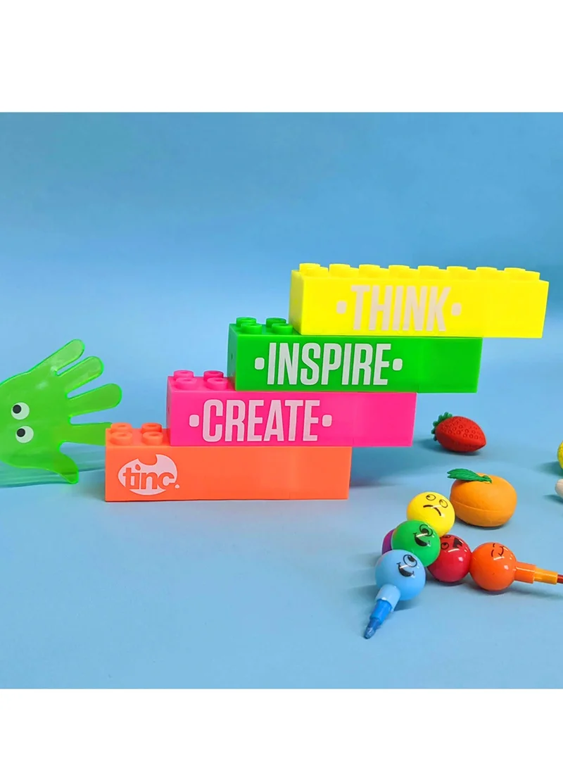 Tinc Colorful Brick Highlighter Set, 4-Piece