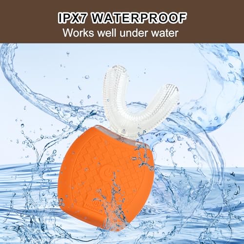 Magentak Ultrasonic U-Shaped Toothbrush for Adults, Electric Toothbrush for Teeth Whitening, Automatic 360-degree with Waterproof IPX7,3 Modes for Cleaning(Orange) - Image 5
