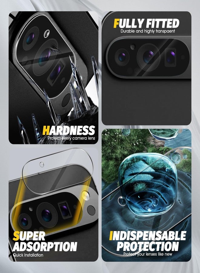 Orzero أورزيرو (3 عبوات) واقي عدسة الكاميرا متوافق مع جوجل بيكسل 9 برو 6.3 بوصة (ليس لطراز XL) واقي كاميرا صديق للحالة زجاج مقسى 9H عالي الدقة فتحة ميكروفون مضادة للخدش - Image 4