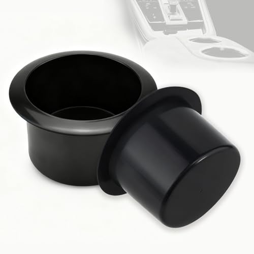 BDFHYK Uhuida Couch Cup Holder 2 Pack Black Sofa Cup Holder Insert Universal Plastic Recessed for RV Boats Cars Sofas and Golf Carts - Image 1