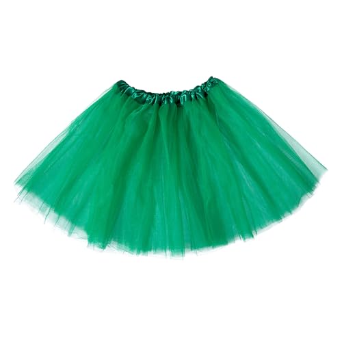Liatunou Layered Tulle Tutu for Women and Teen Girls, Running Skirts 80S Princess Ballet Dance Skirts Tutu for St.Patrick's Day/Halloween Party Favors Green - Image 1