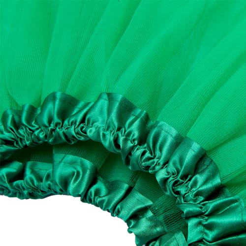 Liatunou Layered Tulle Tutu for Women and Teen Girls, Running Skirts 80S Princess Ballet Dance Skirts Tutu for St.Patrick's Day/Halloween Party Favors Green - Image 4