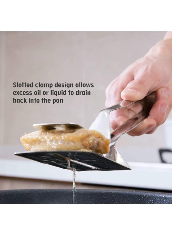 FIRST PRO Premium Stainless Steel Kitchen Tongs Multipurpose Food Handling and Cooking Tools, Heat Resistant Grip for BBQ, Baking, Salad, Serving and Cooking - Image 2