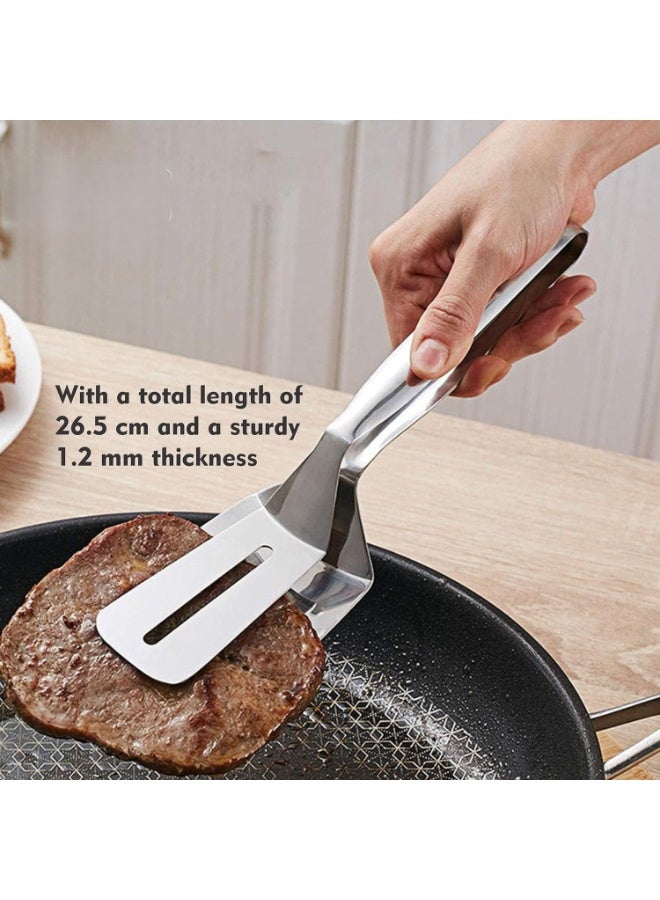 FIRST PRO Premium Stainless Steel Kitchen Tongs Multipurpose Food Handling and Cooking Tools, Heat Resistant Grip for BBQ, Baking, Salad, Serving and Cooking - Image 4