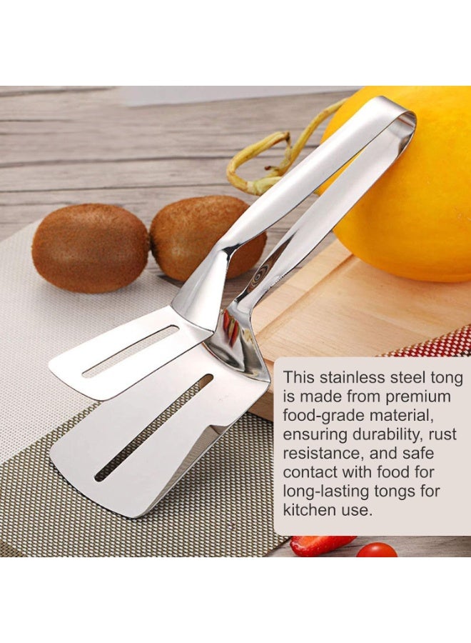 FIRST PRO Premium Stainless Steel Kitchen Tongs Multipurpose Food Handling and Cooking Tools, Heat Resistant Grip for BBQ, Baking, Salad, Serving and Cooking - Image 3