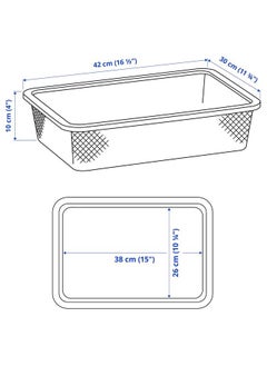 erorex Mesh storage box, dark grey, 42x30x10 cm  - Image 3
