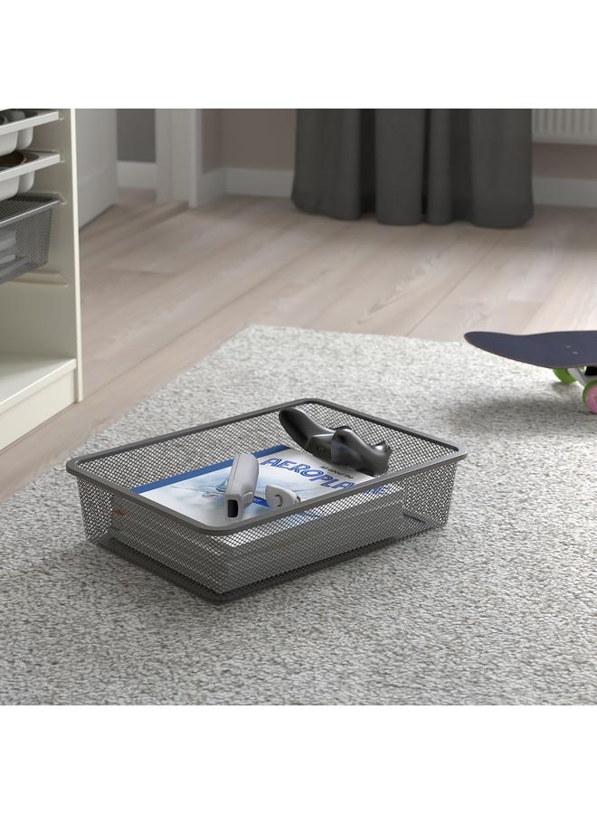 erorex Mesh storage box, dark grey, 42x30x10 cm - Image 2